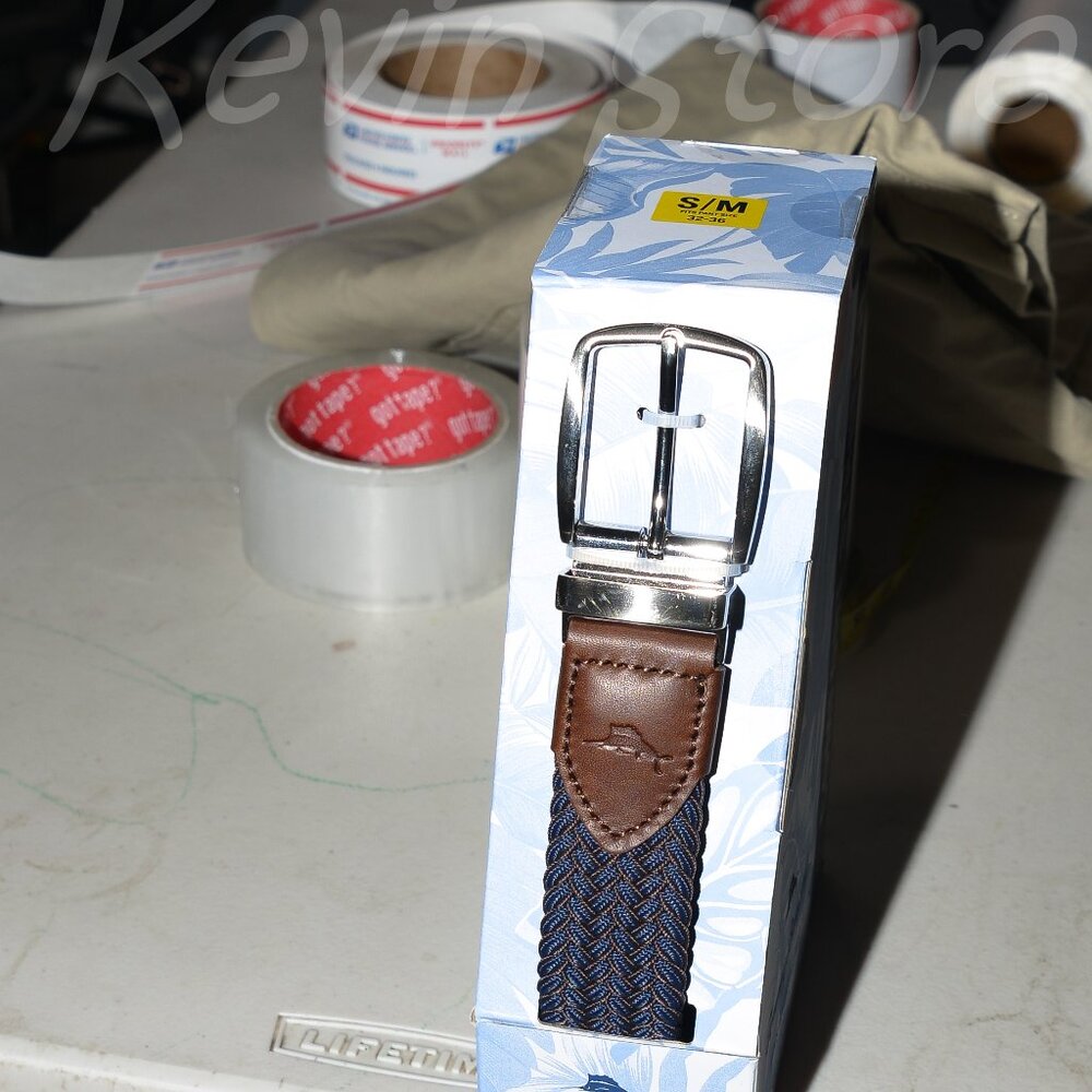 Tommy‎ Bahama Men's Stretch Braided Reversible Belt